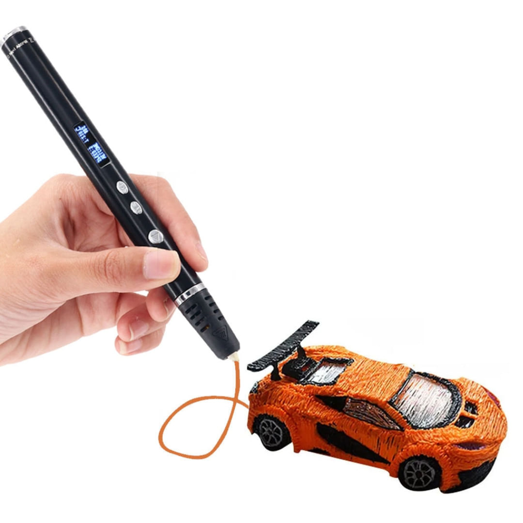 Creion cu imprimare 3D, viteza reglabila, filamente 1.75mm PLA si ABS, design slim, pentru adulti si copii, Clickzu