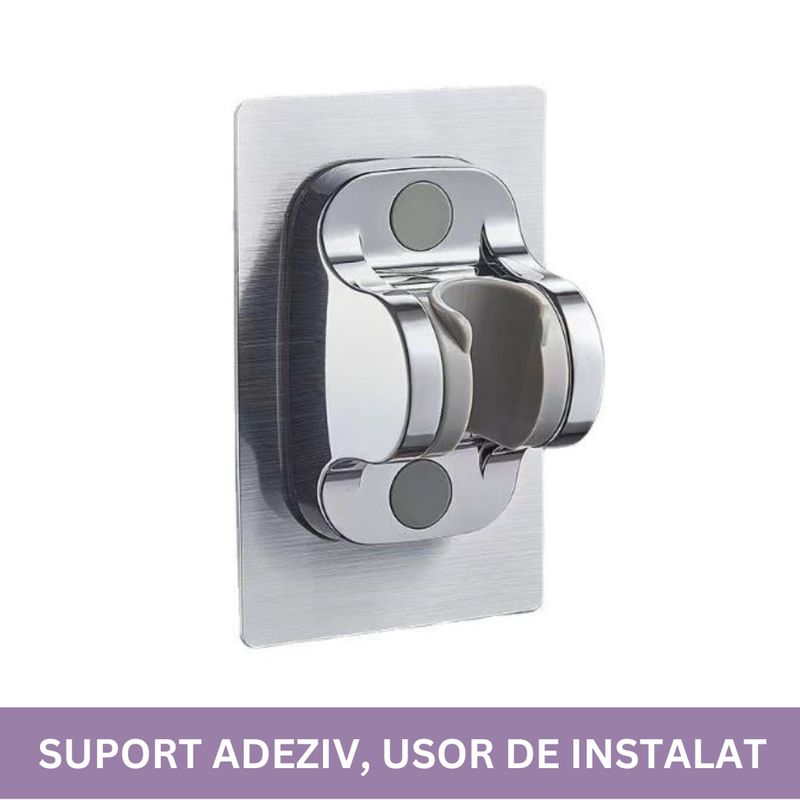 Casa si Gradina - Sanitare - Cazi si cabine de dus - Coloane si seturi de dus - Set dus cu 5 functii: para de dus cu presiune inalta, furtun de 1.5m, suport adeziv, instalare usoara, ABS. Clickzu - Infinity.ro