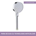 Casa si Gradina - Sanitare - Cazi si cabine de dus - Coloane si seturi de dus - Set dus cu 5 functii: para de dus cu presiune inalta, furtun de 1.5m, suport adeziv, instalare usoara, ABS. Clickzu - Infinity.ro