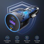 Laptop, Telefoane si Tablete - Telefoane mobile si accesorii - Accesorii Telefoane - Incarcatoare telefoane - Incarcator pentru Masina Type-C, USB, 75W, 3A, PD3.0, QC 3.0 - UVerde EC703 (35024) - Negru - Infinity.ro