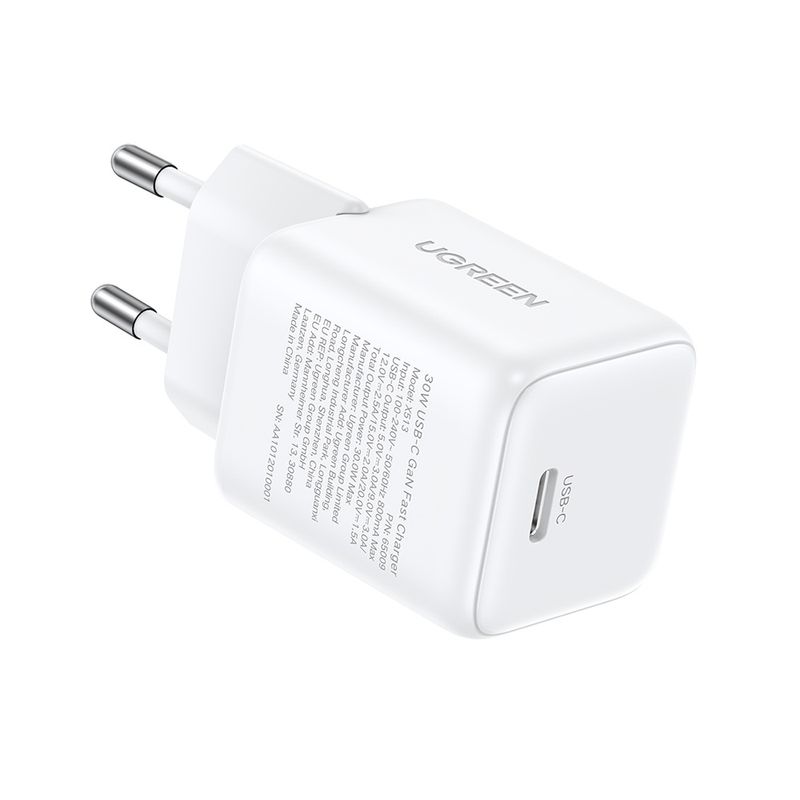 Laptop, Telefoane si Tablete - Telefoane mobile si accesorii - Accesorii Telefoane - Incarcatoare telefoane - Incarcator USB-C, GaN, Fast Charging, 30W, QC4, 5V/3A - UVerde X513 (65009) - Alb - Infinity.ro
