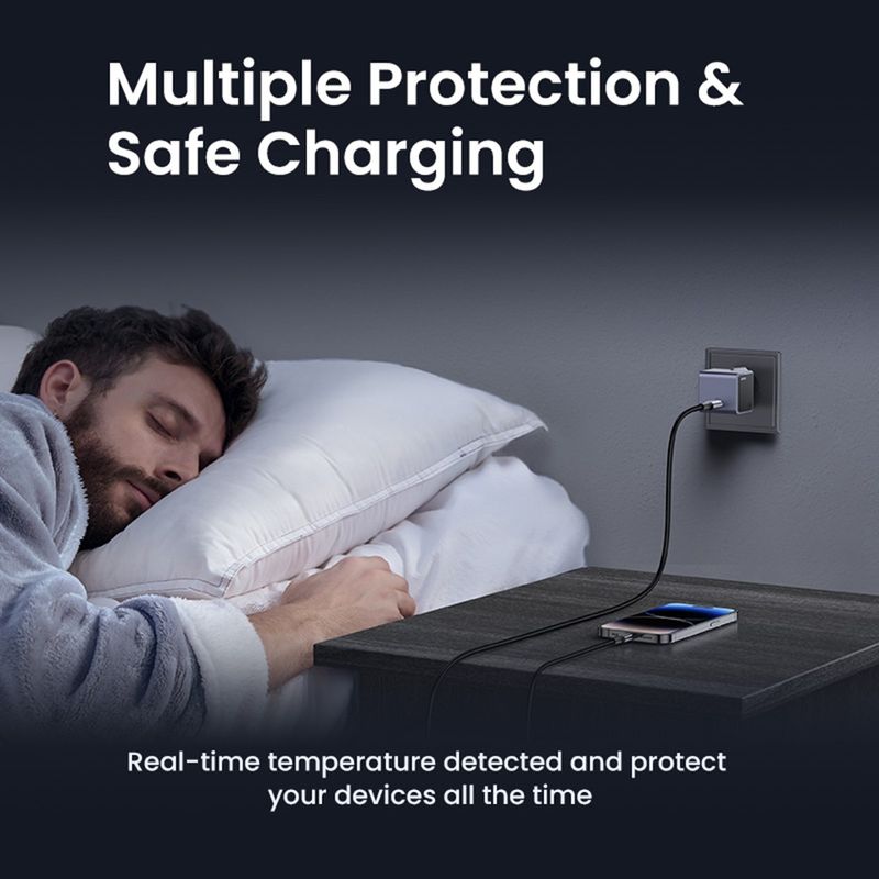 Laptop, Telefoane si Tablete - Telefoane mobile si accesorii - Accesorii Telefoane - Incarcatoare telefoane - Incarcator pentru Priza Type-C, GaN, Fast Charging, 30W, 3A, PD3.0, QC4.0+ - UVerde Nexode S X503 (35041) - Gri - Infinity.ro