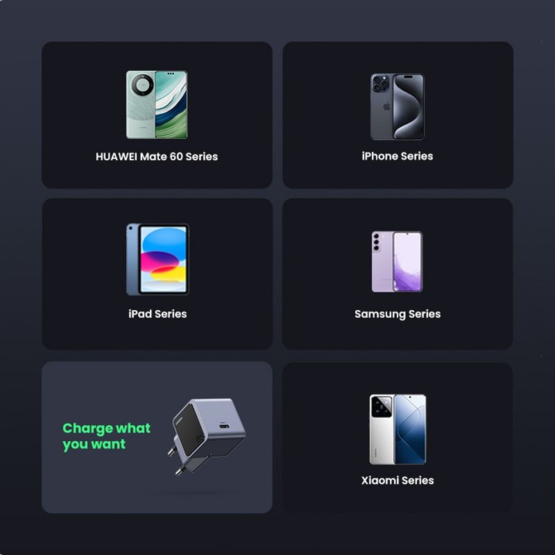 Laptop, Telefoane si Tablete - Telefoane mobile si accesorii - Accesorii Telefoane - Incarcatoare telefoane - Incarcator pentru Priza Type-C, GaN, Fast Charging, 30W, 3A, PD3.0, QC4.0+ - UVerde Nexode S X503 (35041) - Gri - Infinity.ro