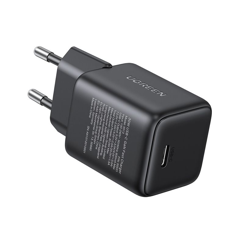 Laptop, Telefoane si Tablete - Telefoane mobile si accesorii - Accesorii Telefoane - Incarcatoare telefoane - Incarcator USB-C, GaN, Fast Charging, 30W, QC4, 5V/3A - UVerde X513 (65007) - Negru - Infinity.ro
