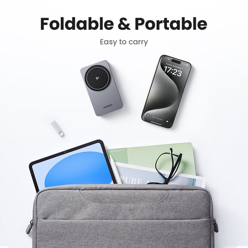 Laptop, Telefoane si Tablete - Telefoane mobile si accesorii - Accesorii Telefoane - Incarcatoare telefoane - Incarcator fara Fir 2in1, 20W, 3A - UVerde W706 (45023) - Negru - Infinity.ro