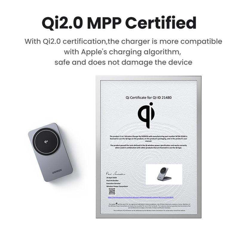Laptop, Telefoane si Tablete - Telefoane mobile si accesorii - Accesorii Telefoane - Incarcatoare telefoane - Incarcator fara Fir 2in1, 20W, 3A - UVerde W706 (45023) - Negru - Infinity.ro