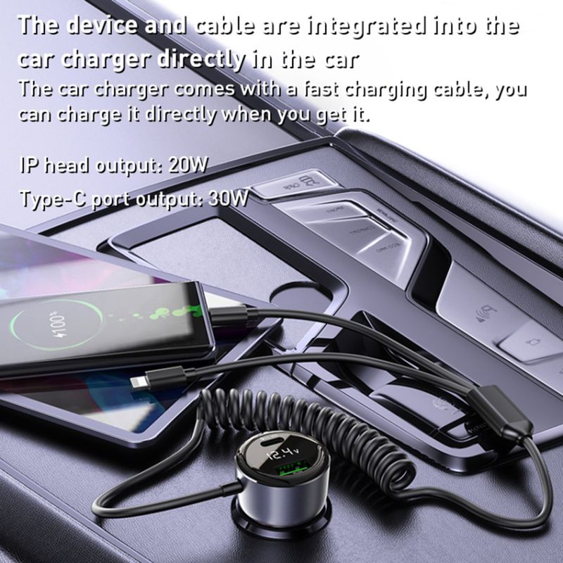 Laptop, Telefoane si Tablete - Telefoane mobile si accesorii - Accesorii Telefoane - Incarcatoare telefoane - Incarcator pentru Masina USB, Type-C, 60W - Yesido (Y58) - Gri - Infinity.ro