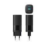 Laptop, Telefoane si Tablete - Telefoane mobile si accesorii - Accesorii Telefoane - Incarcatoare telefoane - Incarcator Priza 2x Type-C, USB, PD65W, Fast Charging - Havit (UC10) - Negru - Infinity.ro