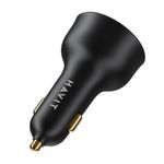 Laptop, Telefoane si Tablete - Telefoane mobile si accesorii - Accesorii Telefoane - Incarcatoare telefoane - Incarcator pentru Masina cu Display Digital, USB, Type-C, PD100W - Havit (CC100W) - Negru - Infinity.ro