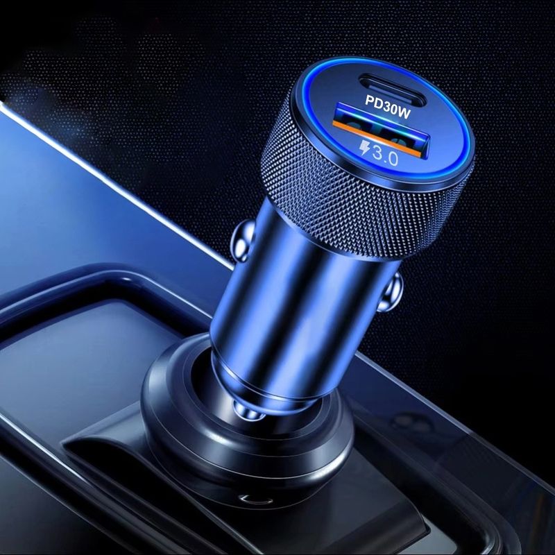 Laptop, Telefoane si Tablete - Telefoane mobile si accesorii - Accesorii Telefoane - Incarcatoare telefoane - Incarcator pentru Masina USB, Type-C, 48W, 5V/3A, ABS, Metal - Techsuit VoltDuo (C2) - Negru - Infinity.ro