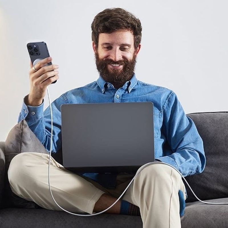 Laptop, Telefoane si Tablete - Telefoane mobile si accesorii - Accesorii Telefoane - Incarcatoare telefoane - Incarcator fara Fir, Universal, Qi2 15W, 5V/3A, Type-C, 1.5m - UVerde W703 (35565) - Alb - Infinity.ro