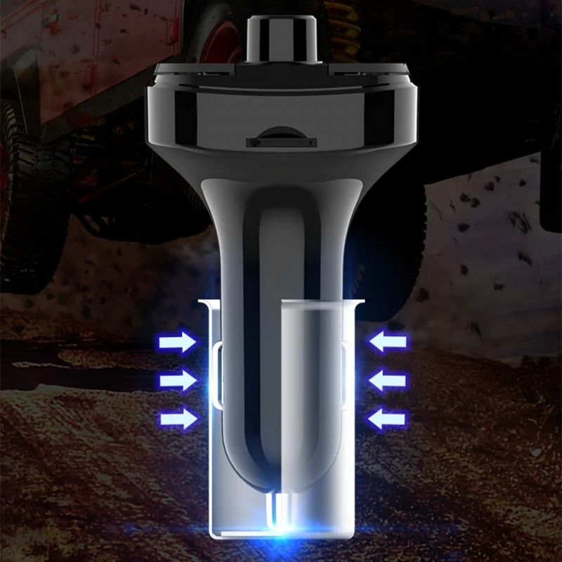 Laptop, Telefoane si Tablete - Telefoane mobile si accesorii - Accesorii Telefoane - Incarcatoare telefoane - Incarcator Auto cu Modulator FM, Display LED, 2xUSB, Type-C, 18W - Yesido (Y45) - Negru - Infinity.ro