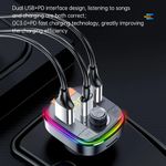 Laptop, Telefoane si Tablete - Telefoane mobile si accesorii - Accesorii Telefoane - Incarcatoare telefoane - Incarcator Auto cu Modulator FM, Display LED, 2xUSB, Type-C, 18W - Yesido (Y45) - Negru - Infinity.ro