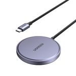 Laptop, Telefoane si Tablete - Telefoane mobile si accesorii - Accesorii Telefoane - Incarcatoare telefoane - Incarcator fara Fir, Universal, Qi2 15W, 5V/3A, Type-C, 1.5m - UVerde W703 (55206) - Space Gri - Infinity.ro