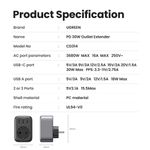 Laptop, Telefoane si Tablete - Telefoane mobile si accesorii - Accesorii Telefoane - Incarcatoare telefoane - Incarcator pentru Priza 2x USB, USB-C, AC, 2990W, 13A, PD30W, 3A, QC4+ - UVerde CD268 (CD314) - Negru - Infinity.ro