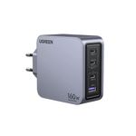 Laptop, Telefoane si Tablete - Telefoane mobile si accesorii - Accesorii Telefoane - Incarcatoare telefoane - Incarcator retea Ugreen Nexode Pro 160W, GaN Mini, 3x USB-C, 1x USB-A, cu cablu USB-C inclus, Gri - Infinity.ro