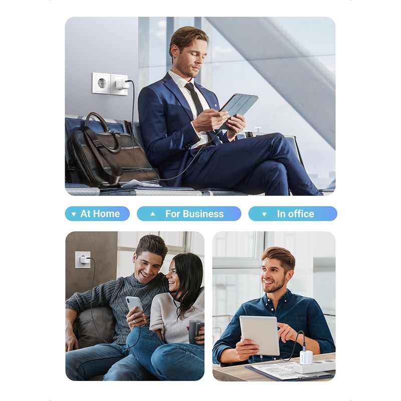 Laptop, Telefoane si Tablete - Telefoane mobile si accesorii - Accesorii Telefoane - Incarcatoare telefoane - Incarcator USB-C, GaN, Fast Charging, 20W, 3A, QC4.0+ - UVerde Nexode CD319 (15324) - Alb - Infinity.ro