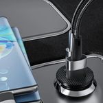 Laptop, Telefoane si Tablete - Telefoane mobile si accesorii - Accesorii Telefoane - Incarcatoare telefoane - Incarcator pentru Masina 2in1 USB, Type-C 40W, ABS - Techsuit MiniFuseX (C4) - Negru - Infinity.ro