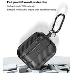 TV, Audio-Video si Foto - Portabile audio - Casti audio - Husa pentru AirPods 3 - Techsuit CarbonFiber - Negru - Infinity.ro