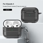 TV, Audio-Video si Foto - Portabile audio - Casti audio - Husa pentru AirPods 3 - Techsuit CarbonFiber - Negru - Infinity.ro