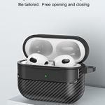 TV, Audio-Video si Foto - Portabile audio - Casti audio - Husa pentru AirPods 3 - Techsuit CarbonFiber - Negru - Infinity.ro