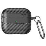 TV, Audio-Video si Foto - Portabile audio - Casti audio - Husa pentru AirPods 3 - Techsuit CarbonFiber - Negru - Infinity.ro