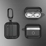 TV, Audio-Video si Foto - Portabile audio - Casti audio - Husa pentru AirPods 3 - Techsuit CarbonFiber - Negru - Infinity.ro