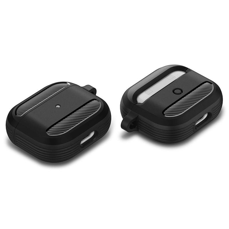 TV, Audio-Video si Foto - Portabile audio - Casti audio - Husa pentru AirPods 3 - Techsuit Carbon Silicone - Negru - Infinity.ro