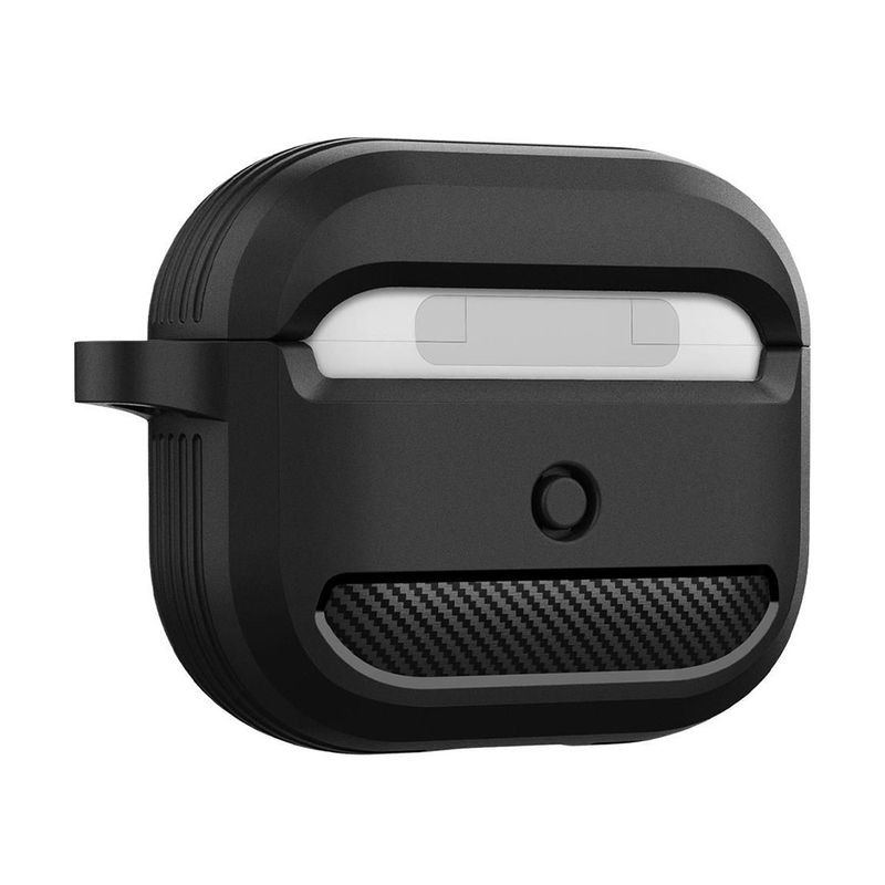 TV, Audio-Video si Foto - Portabile audio - Casti audio - Husa pentru AirPods 3 - Techsuit Carbon Silicone - Negru - Infinity.ro