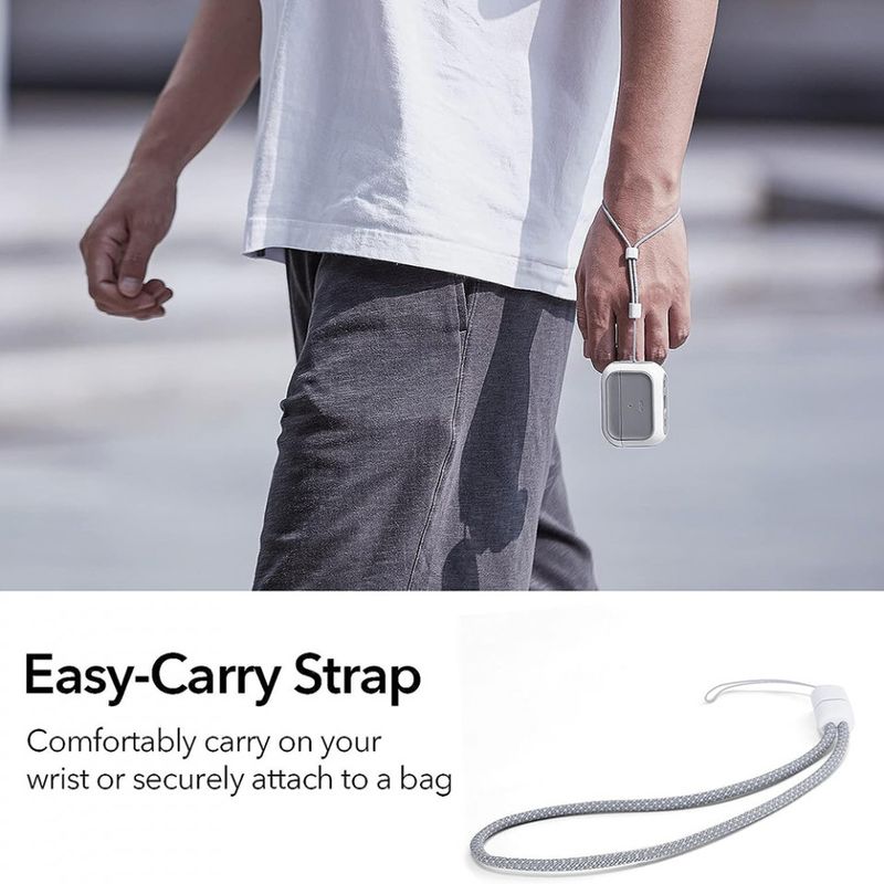 TV, Audio-Video si Foto - Portabile audio - Casti audio - Husa pentru Apple AirPods Pro 1 / 2 - ESR Orbit Hybrid HaloLock - Alb - Infinity.ro