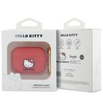 TV, Audio-Video si Foto - Portabile audio - Casti audio - Husa pentru Apple AirPods Pro 1 - Hello Kitty Silicone 3D Kitty Head (HKAP3DKHSF) - Rosu - Infinity.ro
