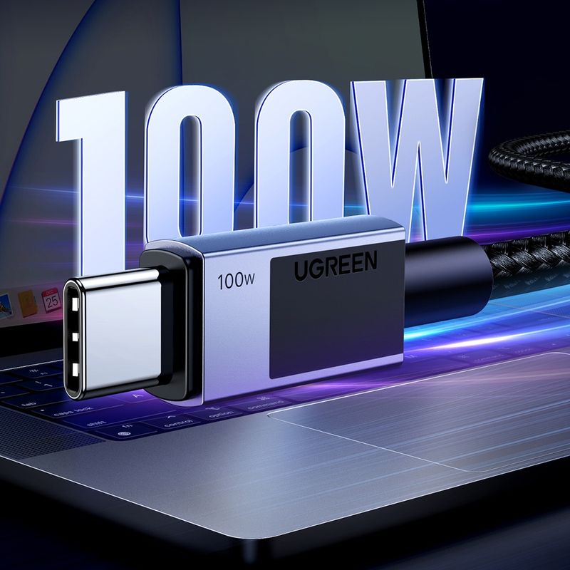 Laptop, Telefoane si Tablete - Telefoane mobile si accesorii - Accesorii Telefoane - Cabluri si adaptoare telefoane - Cablu de Date USB-C la Type-C, PD100W, 5A, 480Mbps, 3m - UVerde L512 (45065) - Space Gri - Infinity.ro