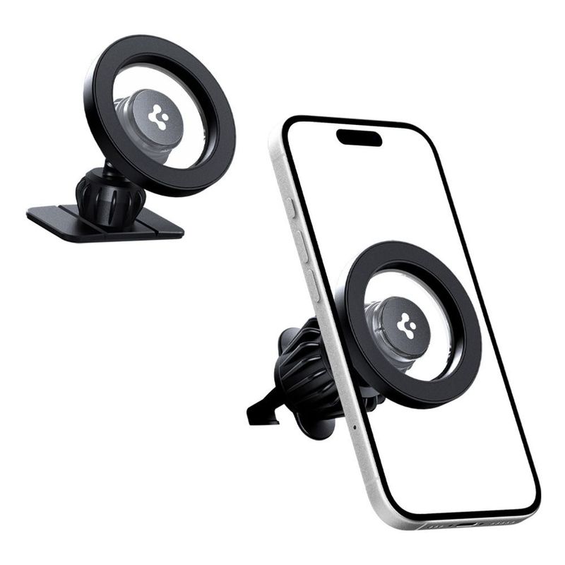 Laptop, Telefoane si Tablete - Telefoane mobile si accesorii - Accesorii Telefoane - Suport si docking telefoane - Suport Auto cu Magnet pentru Telefon, Universal, Ajustabil - Spigen (MFT13) - Negru - Infinity.ro