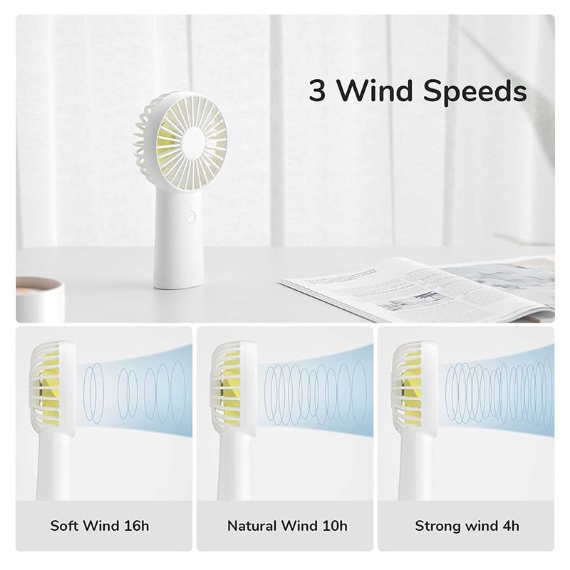 Electronice si Electrocasnice - Climatizare si sisteme de incalzire - Aparate racire aer - Ventilatoare - Ventilator Portabil 4000mAh - JisuLife (F2B) - Roz - Infinity.ro