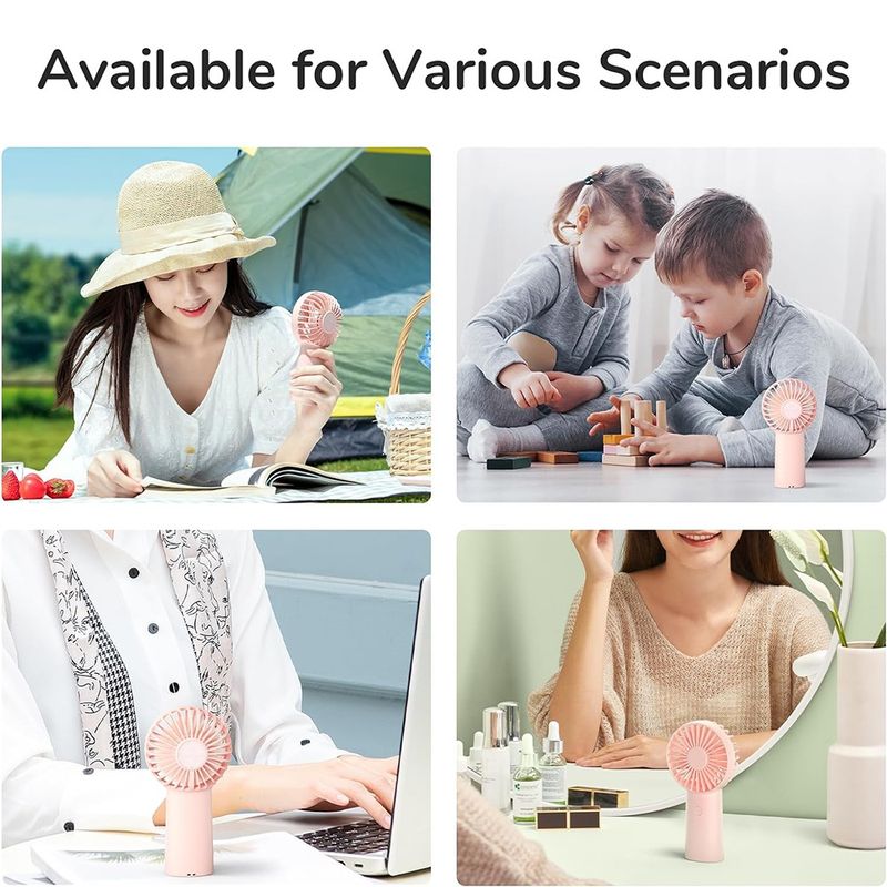 Electronice si Electrocasnice - Climatizare si sisteme de incalzire - Aparate racire aer - Ventilatoare - Ventilator Portabil 4000mAh - JisuLife (FA20X) - Roz - Infinity.ro