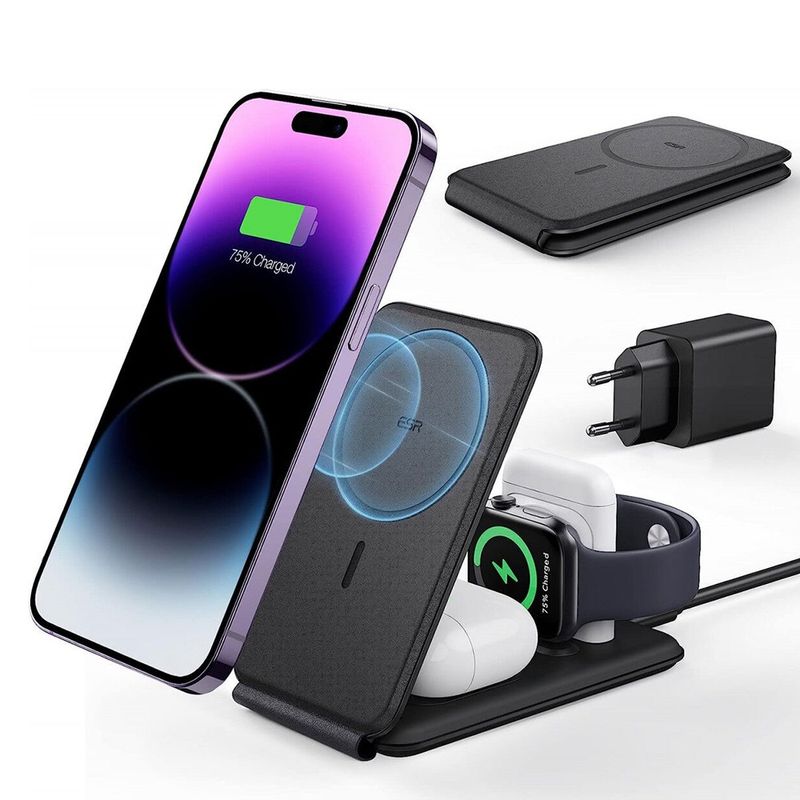 Laptop, Telefoane si Tablete - Telefoane mobile si accesorii - Accesorii Telefoane - Incarcatoare telefoane - Statie pentru Incarcare fara Fir - ESR (2C569A) - Negru - Infinity.ro