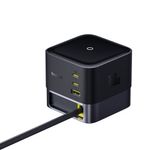Laptop, Telefoane si Tablete - Telefoane mobile si accesorii - Accesorii Telefoane - Incarcatoare telefoane - Alimentator pentru Priza USB, 3x Type-C, 100W, 1.5m - Baseus Super GaN (P10164001123-00) - Cosmic Negru - Infinity.ro