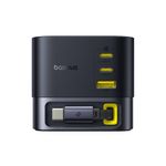 Laptop, Telefoane si Tablete - Telefoane mobile si accesorii - Accesorii Telefoane - Incarcatoare telefoane - Alimentator pentru Priza USB, 3x Type-C, 100W, 1.5m - Baseus Super GaN (P10164001123-00) - Cosmic Negru - Infinity.ro