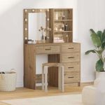 Casa si Gradina - Mobilier - Comode si corpuri - Masute de toaleta - Masa de Machiaj 2 pcs Maro 50 x 41 x 135 cm Lemn compozit - Infinity.ro
