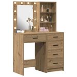 Casa si Gradina - Mobilier - Comode si corpuri - Masute de toaleta - Masa de Machiaj 2 pcs Maro 50 x 41 x 135 cm Lemn compozit - Infinity.ro