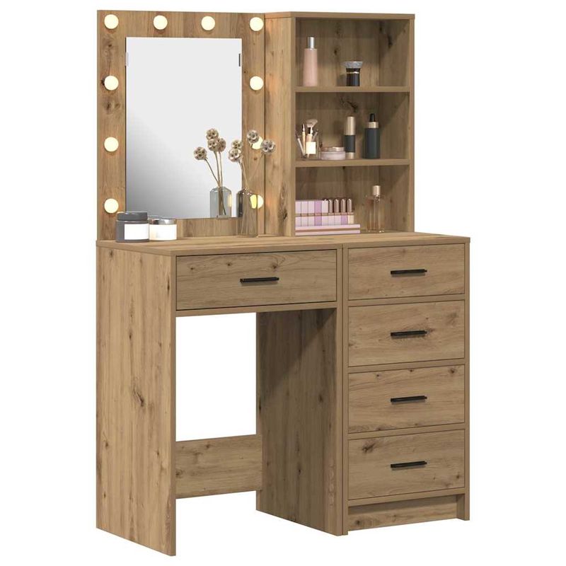 Casa si Gradina - Mobilier - Comode si corpuri - Masute de toaleta - Masa de Machiaj 2 pcs Maro 50 x 41 x 135 cm Lemn compozit - Infinity.ro