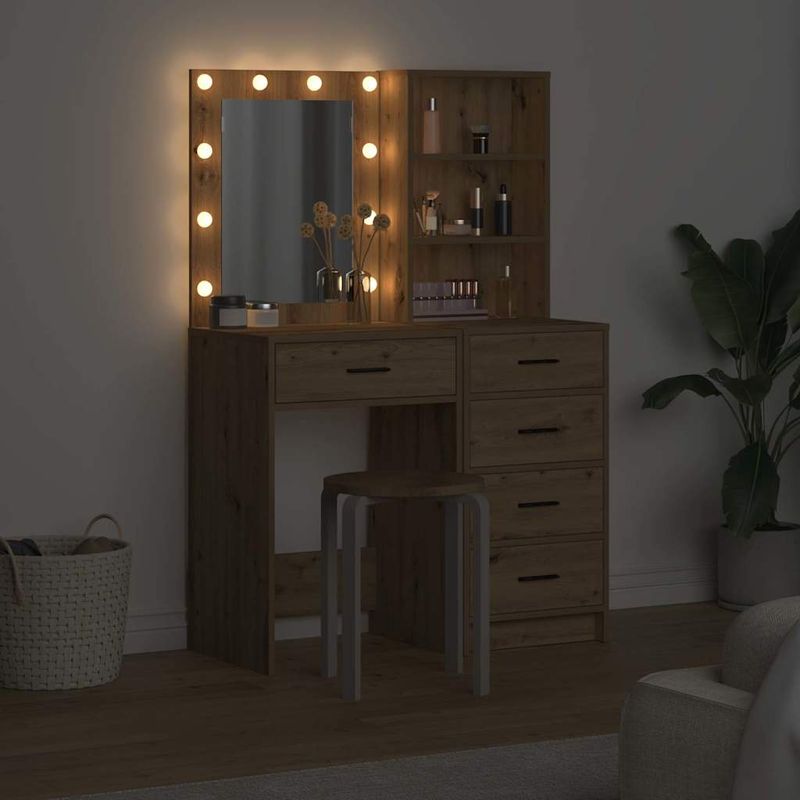 Casa si Gradina - Mobilier - Comode si corpuri - Masute de toaleta - Masa de Machiaj 2 pcs Maro 50 x 41 x 135 cm Lemn compozit - Infinity.ro