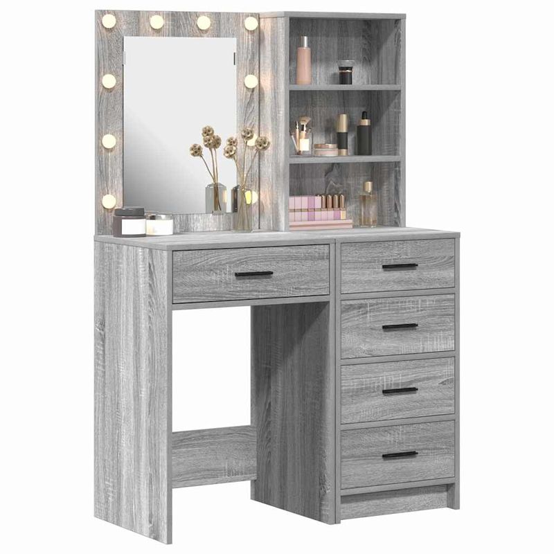 Casa si Gradina - Mobilier - Comode si corpuri - Masute de toaleta - Masa de Machiaj 2 pcs Gri 50 x 41 x 135 cm Lemn compozit - Infinity.ro