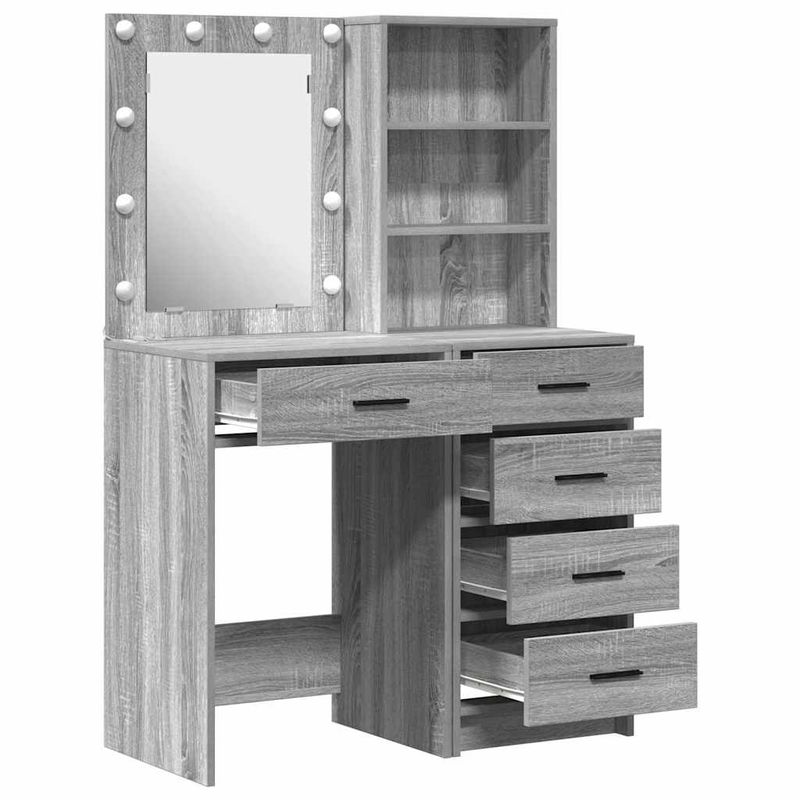 Casa si Gradina - Mobilier - Comode si corpuri - Masute de toaleta - Masa de Machiaj 2 pcs Gri 50 x 41 x 135 cm Lemn compozit - Infinity.ro