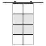 Casa si Gradina - Constructii - Usi interior, exterior si garaj - Usi interior - Usa glisanta cu set de feronerie neagra sticla securizata - Infinity.ro