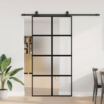 Casa si Gradina - Constructii - Usi interior, exterior si garaj - Usi interior - Usa glisanta cu set de feronerie neagra sticla securizata - Infinity.ro