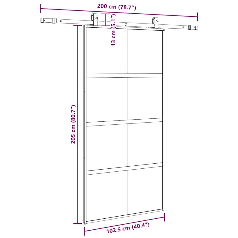 Casa si Gradina - Constructii - Usi interior, exterior si garaj - Usi interior - Usa glisanta cu set de feronerie neagra sticla securizata - Infinity.ro