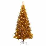 Casa si Gradina - Decoratiuni - Decoratiuni de sezon - Brazi artificiali de Craciun Auriu 180 cm PET - Infinity.ro