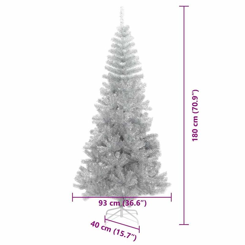 Casa si Gradina - Decoratiuni - Decoratiuni de sezon - Brazi artificiali de Craciun Argintiu 180 cm PET - Infinity.ro