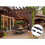 Casa si Gradina - Decoratiuni - Decoratiuni petrecere - Bannere si ghirlande decorative - Ghirlanda LED Solara Exterior 5m cu 10 Becuri, Brivoo®, Lumina Calda 3000K, Panou Solar - Infinity.ro